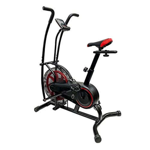 Ultrasport Air Bike, Fahrrad-, Luftwiderstand , für Power-Training, effektives HIIT Training, Trainingscomputer App kompatibel, Sicherer Stand, Arm und Beintraining, Fanbike,verstellbar