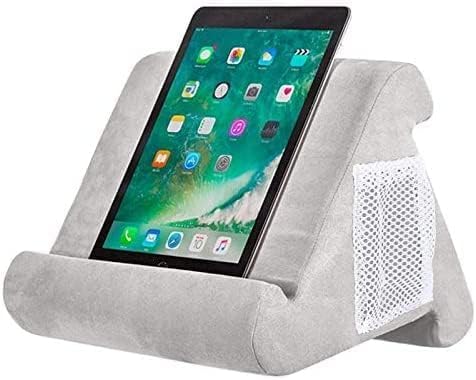 ROXANEPIG Tablet Halter Kissen, Multi Angle Tragbarer Dreieck Tablet Kissenständer für iPad-Telefonhalter E-Reader Smartphones Tablet-Sofa Digitale Buchleser Bücher und Zeitschriften(Gris)