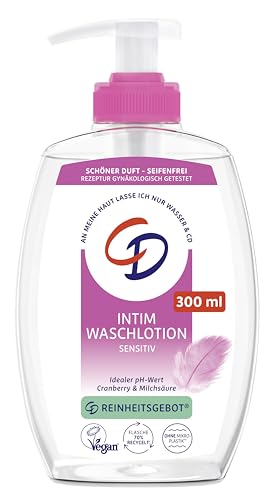 CD Wohlfühl Intim Waschlotion, 300 ml, Lotion zur milden Reinigung des Intimbereichs, mit Cranberry-Extrakt & Milchsäure, seifenfreie Körperpflege, dezenter Duft, vegan