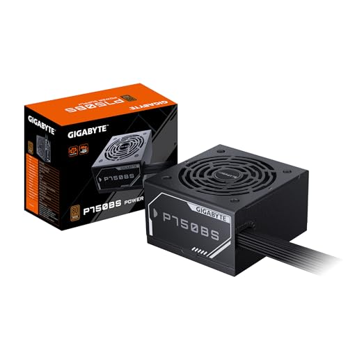 GIGABYTE P750BS Netzteil - PCIe 5.0, 80 Plus Bronze, Vollmodulares Design, 120-mm-Lüfter, ATX-kompatibel, EU-Stecker