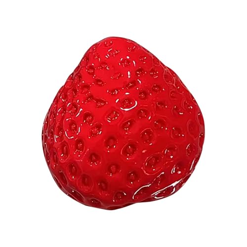3PC Taba Squishy,Erdbeer Squeeze Spielzeug,antistressball, Fufu Squishy,Stressabbau Fidget Toys für Kinder und Erwachsene 6.5cm (Rot)
