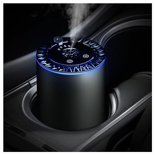 SALKING Aroma Diffuser, Intelligenter Auto Lufterfrischer mit Ätherische Öle, Tragbarer Kabellos Aromatherapie Diffusor mit Akku, Einstellbare Konzentration, Automatisch Power- Off für Auto/Zuhause