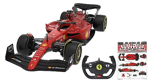 JAMARA Ferrari F1-75 1:12 2,4GHz - 2,4GHz für Mehrspielerbetrieb, offiziell lizenziert, originalgetreue Lackierung, RC-Auto