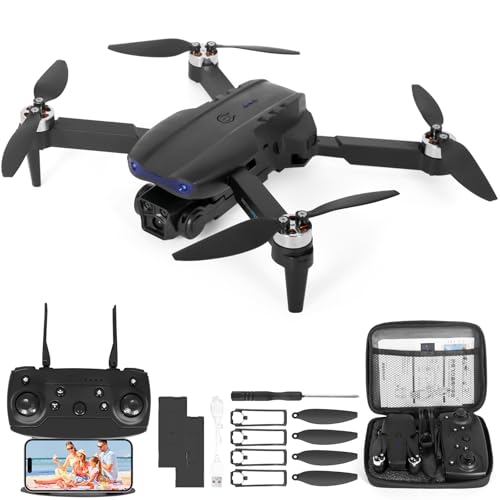 Drohne mit Kamera 1080P HD für Kinder, WiFi FPV Drone für Anfänger, RC Quadcopter mit 2 Akku, Schwerkraft Sensor, 3D Flip Mode, Ein-Tasten-Start/Landung, Höhenhaltemodus, Headless Mode