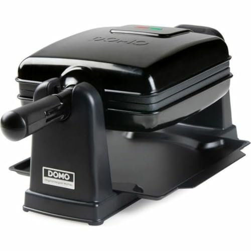 DOMO DO9224W Rotierendes Waffeleisen, klassische 4 * 7, Schwarz