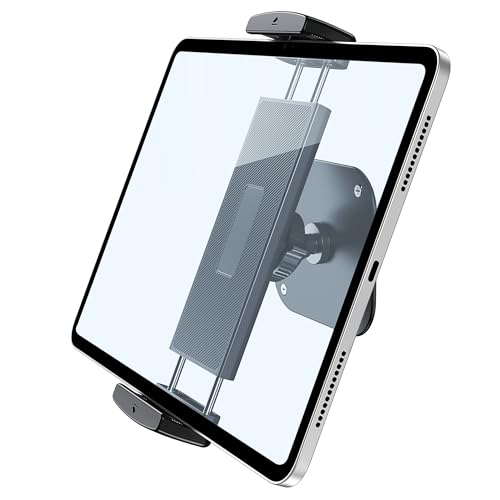 Lucrave Tablet Wandhalterung, iPad Wandhalterung aus Aluminium, 360° drehbare, verstellbare Wandhalterung, kompatibel mit iPad Pro/Mini, Galaxy Tab, Surface Pro, Kindle, alle 4,7-12,9“