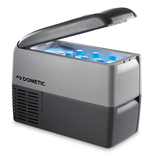 DOMETIC CDF 26 Kompressor-Kühlbox/Gefrierbox, 21 Liter, 12/24 V für Auto, LKW oder Boot mit Batteriewächter, Grey