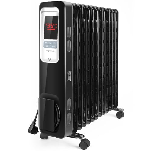 Aigostar Oil Monster 33JHH - 2500W Ölradiator Energiesparender, LCD Elektro Heizkörper mit 13 Rippen,4 Heizstufen,Thermostat, Fernbedienung,Überhitzungsschutz, Elektroradiator Elektro Heizung