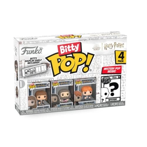 Funko Bitty Pop! Harry Potter - Hermione Granger™, Rubeus Hagrid™, Ron Weasley™ und eine Überraschungs-Mini-Figur - 0.9 Inch (2.2 cm) - Hermine Sammlerstück - Geschenkidee Party-Tüten-Strumpf