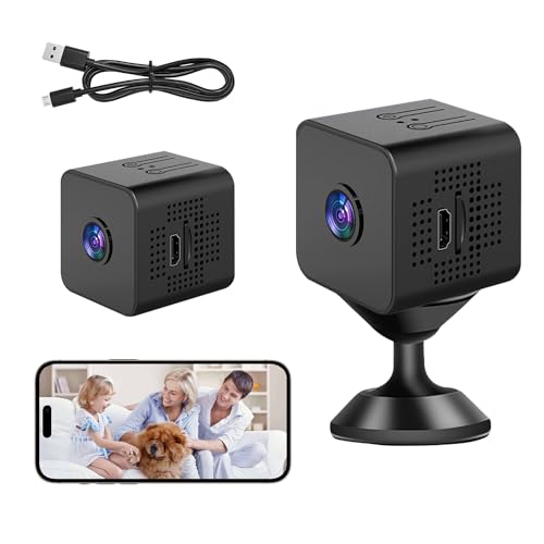 Bqweun 1080p WiFi Mini Kamera Live Ubertragung Handy, Smart Home, Videoüberwachung, Bildqualität mit Hoher Definition, Camera Indoor (1)