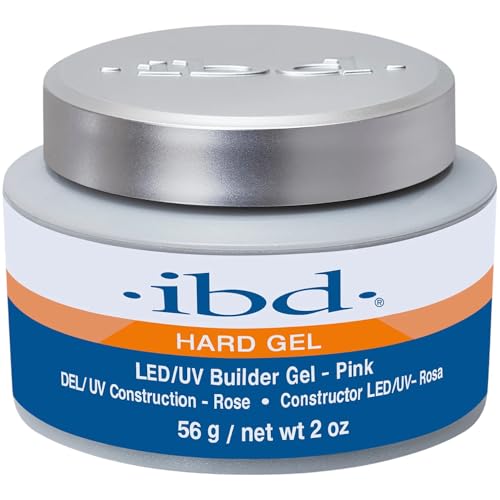 IBD Hard Gel – LED/UV Builder Gel Pink, 1er Pack (1 x 56 g) – Made in USA – Premium Aufbaugel für Gelnägel