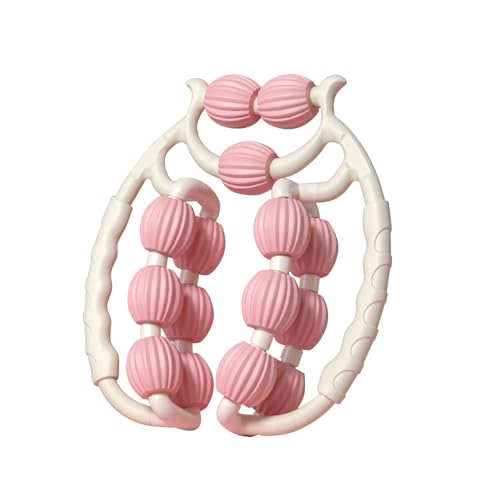 Cellulite Roller, Lipödem Massagegerät Beine, Massageroller Beine, Waden Oberschenkel Massagegerät, Ringroller Bein, Circular Leg Clamp, Kreisförmige Beinklemme, Beinroller, Yoga Pilates Set, Rosa