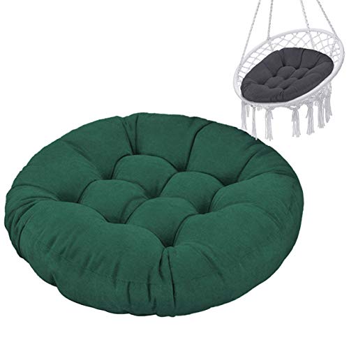 Ferocity Hängesessel Kissen, Polster Bodenkissen für Schwenksessel, Auflage für Baumwoll Hängeschaukel, Papasansessel, Hängekorb, Hängestuhl, Durchmesser 90 cm, Grün [114]