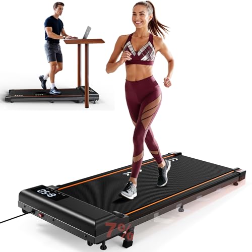 VOWVIT Laufband für Zuhause,Walking Pad Laufband mit LED Display 2-in-1 Laufband Schreibtisch 2.25HP Motor,1-6 km/h Geschwindigkeit,2 Jahre Garantie (7% Steigung mit Bluetooth)