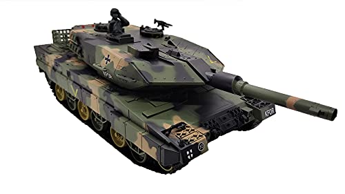 HBS Hubsons® RC Leopard 2A5 Kampf-Panzer mit Sound, Maßstab 1:24 und 2 Gefechtssystemen/Infrarot- und 6mm Schuss/