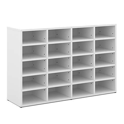 Vicco Schuhschrank Lysander, Garderobenständer, Weiß, 104 x 66 cm