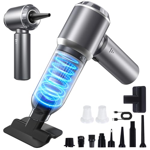 WILLONG Handstaubsauger Akku, Autostaubsauger Kabellos 18000Pa Mini Staubsauger, Aufladbar Tragbar Leicht Auto Staubsaug Stark, für den Auto,Büro,Küche,Tierhaare