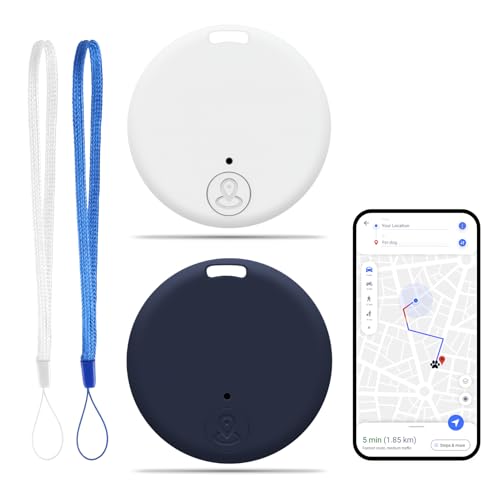 GPS-Schlüsselfinder Set mit 2 Bluetooth-Trackern – Robust, Kompatibel mit iOS & Android, Lange Akkulaufzeit, Inkl. Batterien und Metall-Schlüsselanhänger – Ideal für Schlüssel, Rucksäcke & mehr