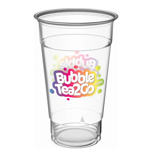 BubbleTea2Go - Bubble Tea Party cups 700ml x 30 Stück - Perfekt für Partys, Events und Zusammenkünfte, Robuste Kunststoffbecher für BobaTea und Getränke