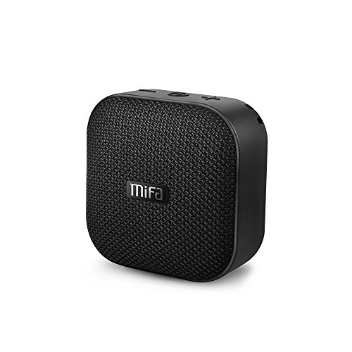 MIFA A1 Mini Lautsprecher Bluetooth, Technologie True Wireless Stereo, 15 Stunden Spielzeit, IP56 Wasserfester und Staubdichter Wireless Speaker mit 3,5mm Audio-Eingang, Schwarz