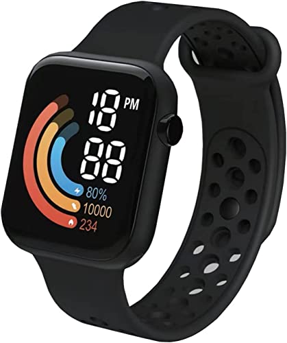 AOMiGT Smartwatch, Kinder Smartwatch, wasserdichte Kinder-Fitness-Aktivitäts-Tracker-Uhr, Mode Digitaluhr, Sports Outdoor Armbanduhr für Jungen und Mädchen im Alter von 3–12 Jahren (schwarz)
