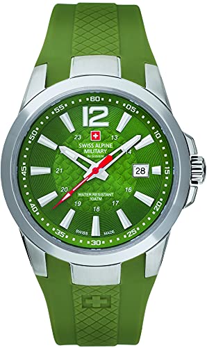 Swiss Alpine Military by Grovana Herrenuhr olive 7058.1838 10ATM Swiss Made
