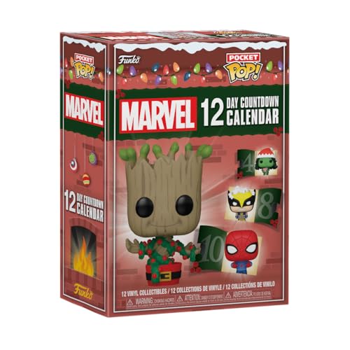 Funko Countdown​ Calendar: Marvel 12-Day - Marvel Comics - Adventskalender - 12 Tage der Überraschung - Vinyl-Minifigur Zum Sammelns - Mystery Box - Geschenkidee - Feiertage zu Weihnachten