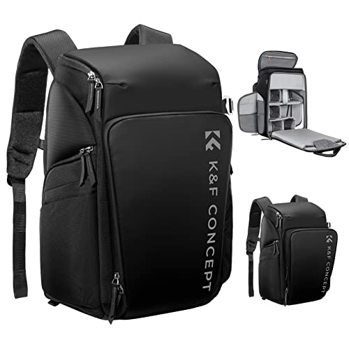 K&F Concept Kamerarucksack, Fotorucksack für Fotografen, Kamerarucksack mit 16Zoll-Laptopfach, kompatibel für Canon/Nikon/Sony/DJI Mavic Drone (Alpha Rucksack 25L)…