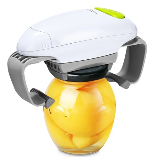Exyvox Elektrischer DosenöFfner Elektro-Glas-Öffner,Restaurant Dosenöffner,Glatte Kante Automatische Deckelöffner für neue versiegelte Gläser,freihändiger Dosenöffner mit weniger Aufwand beim Öffnen