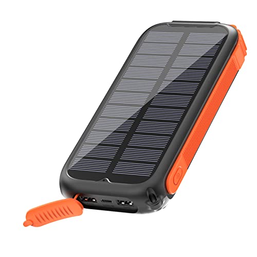 A ADDTOP Solar Powerbank Externer Akku: 26800mAh Power Bank Tragbares Ladegerät Schnelles Aufladen Handy Akkupack Kompatibel mit Phone Tablet