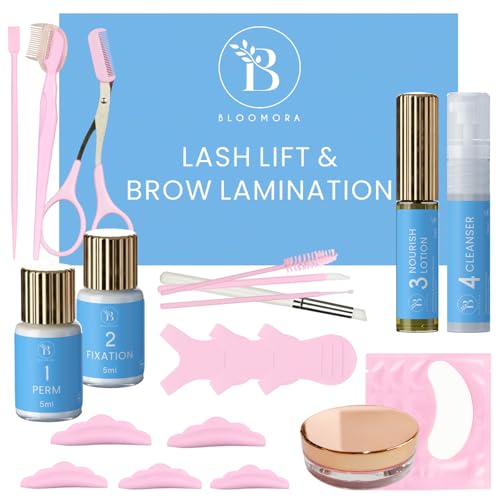 Wimpernlifting Set, Augenbrauen Lifting Set, 2-in-1-Lösung, Brow Lifting Set, Hält 6-8 Wochen, 15 Anwendungen, DIY Wimpern- und Augenbrauen-Kit - Lash Lifting Set