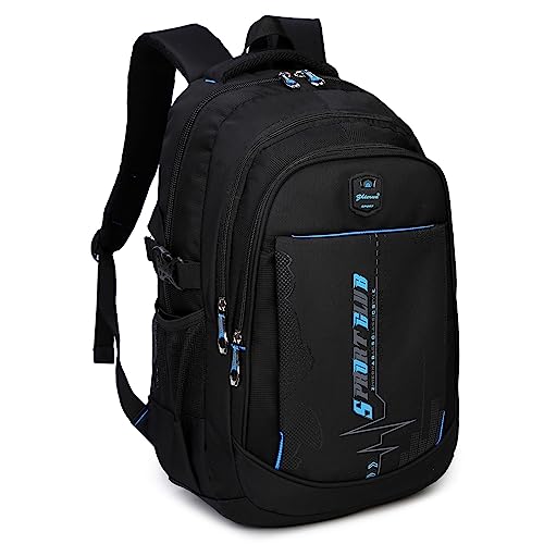 SIVENKE Rucksack Daypack Schulranzen Schultasche Laptop Rucksack Multifunktionale Tagesrucksack Laptop Bag Sporttasche Wasserabweisend Blau 35 L