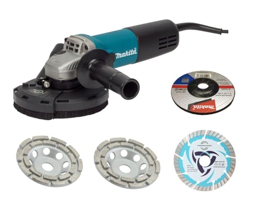 Makita/Trongaard - Betonschleifer/Sanierungsfräse/Winkelschleifer-Set 125mm 840W