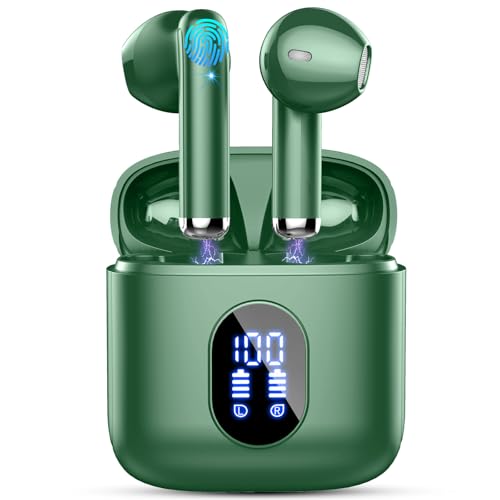 Bluetooth Kopfhörer, Kopfhörer Kabellos Bluetooth 5.4 In Ear Kopfhörer mit 4 HD Mic, 2025 Kabellose Kopfhörer 30Std ENC Noise Cancelling Earbuds Tiefer Bass, IP7 Wasserdicht Ohrhörer LED-Anzeige