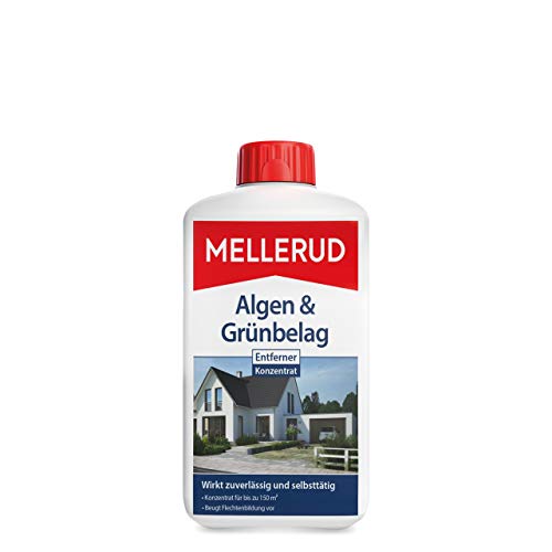 MELLERUD Algen & Grünbelag Entferner | 1 x1 l | Effizientes Reinigungsmittel zum Entfernen von Algen und Grünbelag
