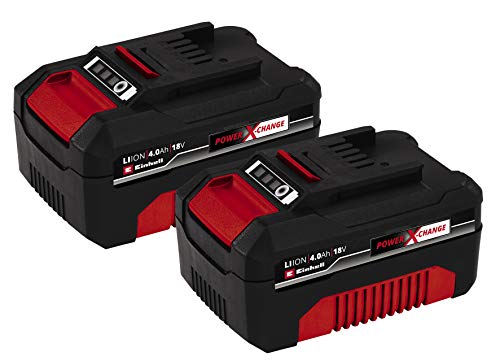 Einhell Akku PXC-Twinpack 4,0 Ah Power X-Change Volks.Akku (Li-Ion, 18 V, 2x 4,0 Ah, für alle PXC-Geräte geeignet, proaktives Batteriemanagement, situativ angepasste Ladezyklen)