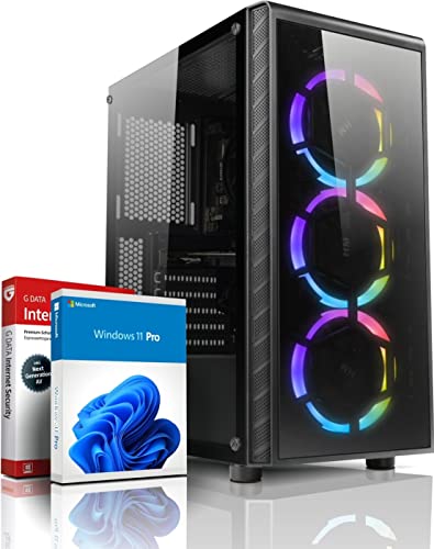 shinobee High End Gaming PC AMD Ryzen 7 5700X 16 Threads 4.60GHz - GeForce RTX4060 8 GB - 32 GB DDR4-1 TB SSD NVME - Windows 11 - WLAN - Gamer PC Computer Rechner – 8021