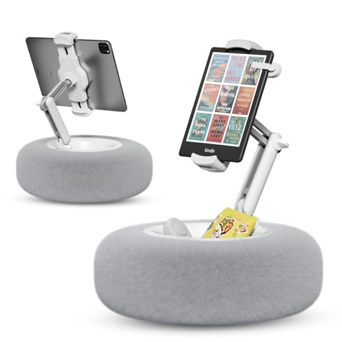SupeDesk Tablet Halterung Kissen,Kindle Ständer,ipad Ständer,Kindle Halterung,kompatibel mit 4,7-13' Kindle/Handy/Tablet,verstellbare Telefon Halterung für Bett,Sofa, Videos shauen, weich & bequem