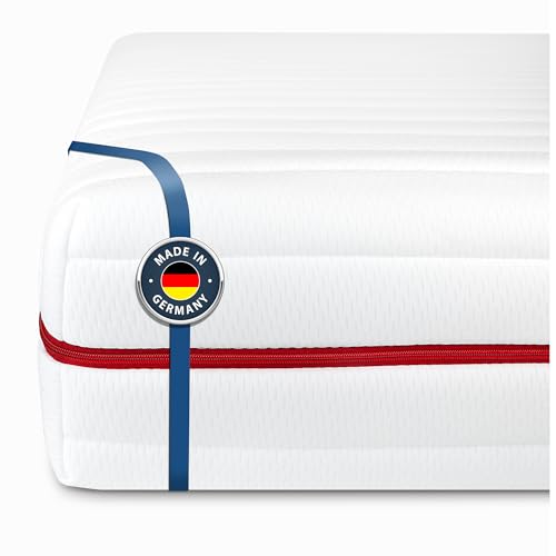 BMM Matratze 180x200 cm Klassik 19 Härtegrad H4 extra fest/Kaltschaummatratze Öko-Tex Zertifiziert/ergonomische 7 Zonen Matratze Höhe 19 cm/Matratzen produziert in Deutschland