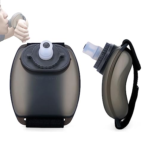 GQC Handgelenk Flasche Praktische Handgelenk Trinkflasche Tragbare Sports Wasserversorgung Trinken Flasche Auslaufsicher Joggen Flasche Outdoor Gym Radfahren 200 ml Flasche Schwarz