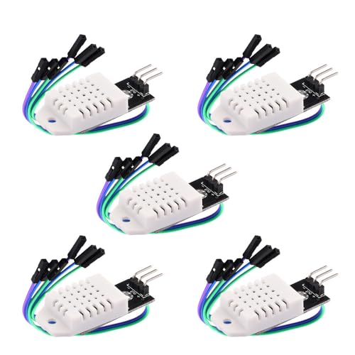 5PCS DHT/M2302 Digitaler Temperatur- und Feuchtesensor Modul Temp-Feuchtigkeitsmonitor 3Pins Modul mit Kabel.