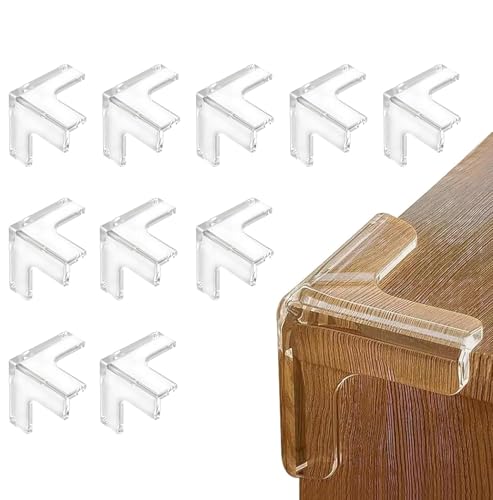 HoneyHolly Kantenschutz Baby, 10 Stück Weich, Eckenschutz Baby Kantenschutz Selbstklebend, Transparent Extra Starker Klebstoff, Eckenschutz für Schreibtisch, Kinderbett Esstisch