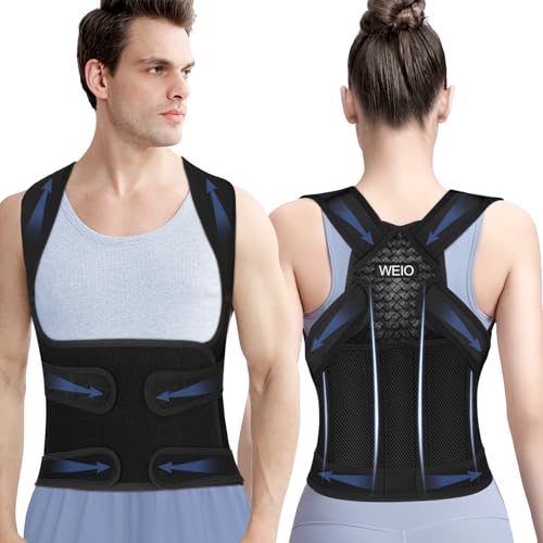 Rücken Geradehalter Rückenstützgürtel Haltungskorrektur Damen: Haltung Korrektur Gurt Für Herren - Verstellbare Haltungstrainer Rückengurt - Atmungsaktive Back Support Corrector Schulter Nacken - L