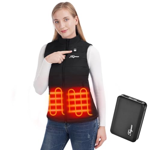 Telguua Beheizbare Weste mit Powerbank 10000mAh,Damen Herren Heizweste,Beheizten Weste,Wärmeweste Wiederaufladbare Warmende weste (DE/NL/SE/PL, Alphanumerisch, M, Regular, Regular, Herren)