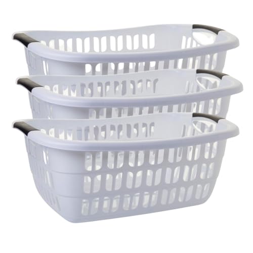 3er Set Große Wäschewanne 55x37x20 cm: Dein Multitalent für Ordnung und Komfort in Weiß!