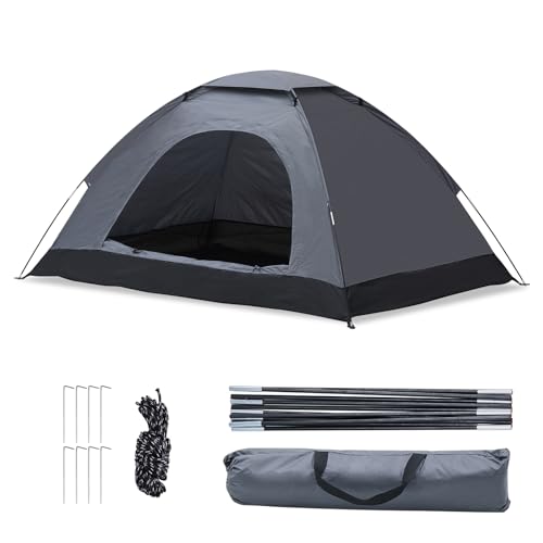 CLIPOP Pop-Up-Zelt, wasserdicht, leicht, einlagig, Feder-Campingzelt für 3–4 Personen, einfacher Aufbau – für Strand, Wandern, Festival, Outdoor-Einsatz