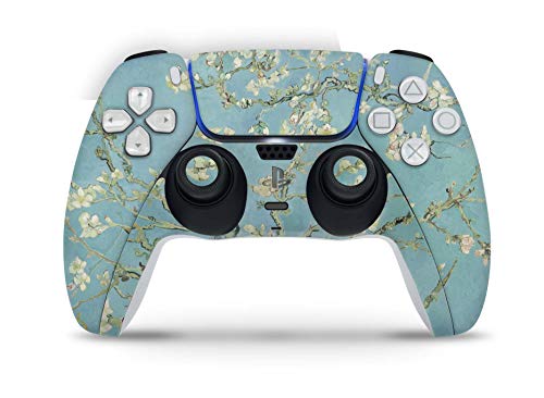 Skins4u Skins Folie Design Aufkleber kompatibel mit Sony Playstation 5 Controller PS5 DualSense Skin Schutz Cover Blossoming