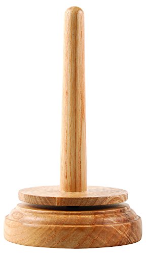 Groves Holzspinn garn und Fadenhalter, Holz, Braun, 9.5 x 9.5 x 16 cm