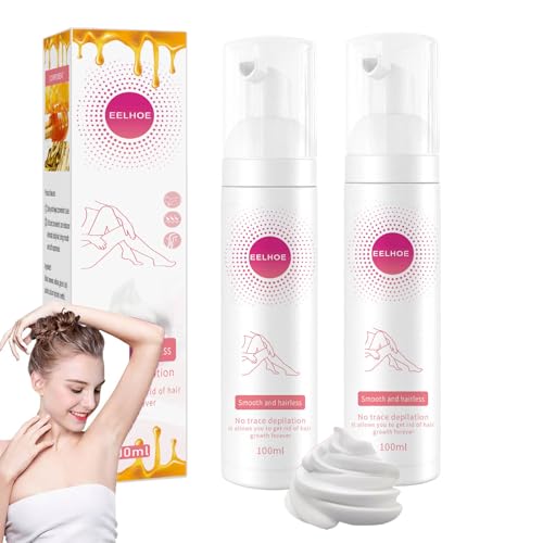 Belle Body Haarentfernung Schaum, Bienenwachs Haarentfernungsspray, Enthaarungsschaum Hair Removal Spray Für Frauen Und Männer, Sanftes Honig-mousse Hair Removal Cream Spray(2pc)