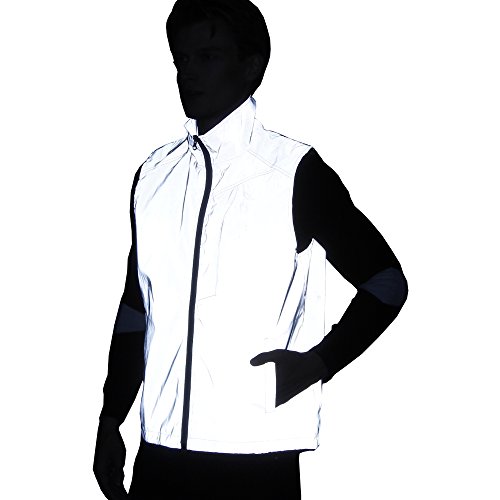 NewL männer frauen 3 mt reflektierende weste jacke casual hiphop windjacke nacht sportlich mantel fluoreszierende kleidung (XXL)